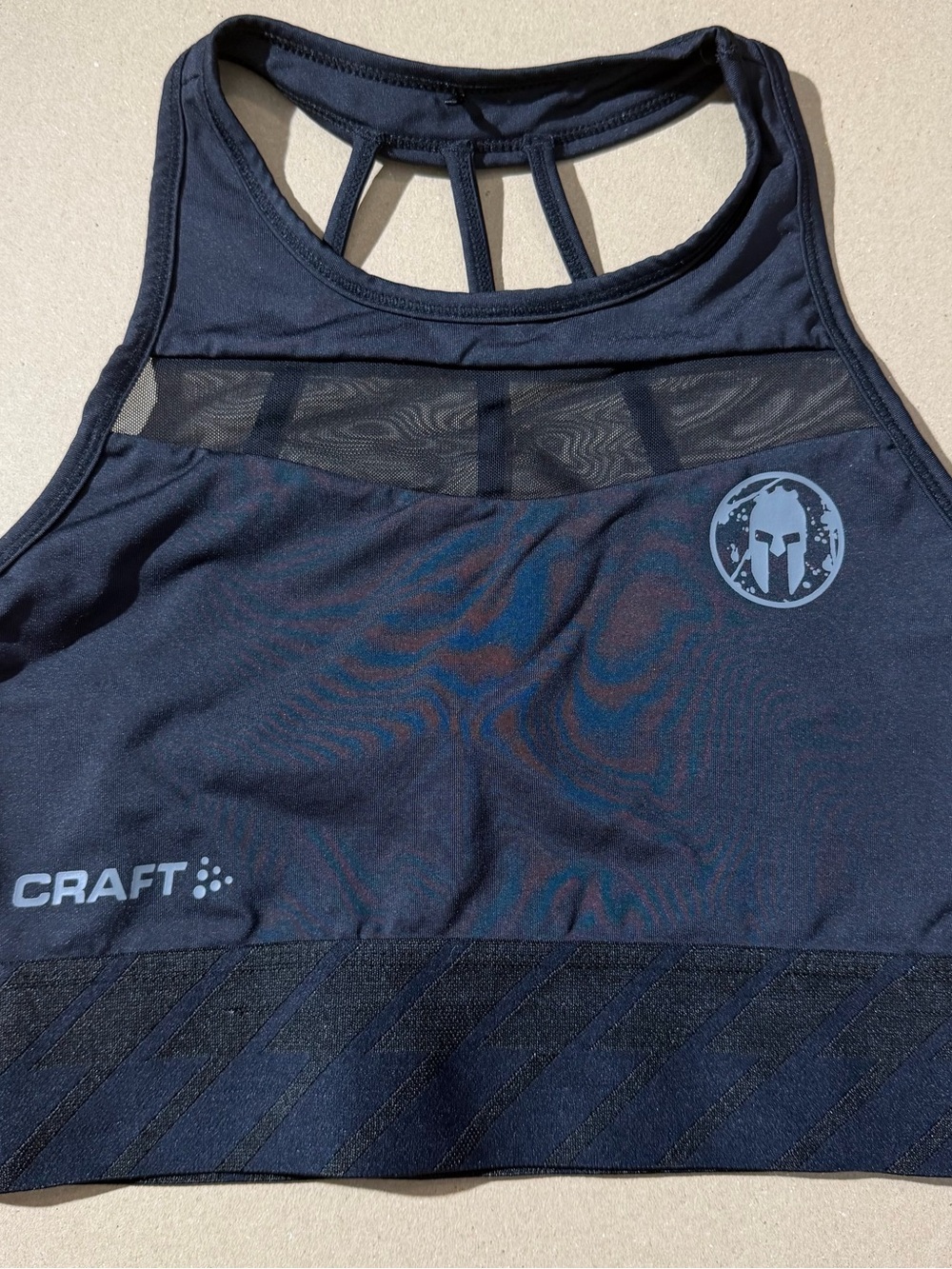 Craft x Spartan Race Sports Bra S Black Racerback High Neck Activewear Gym